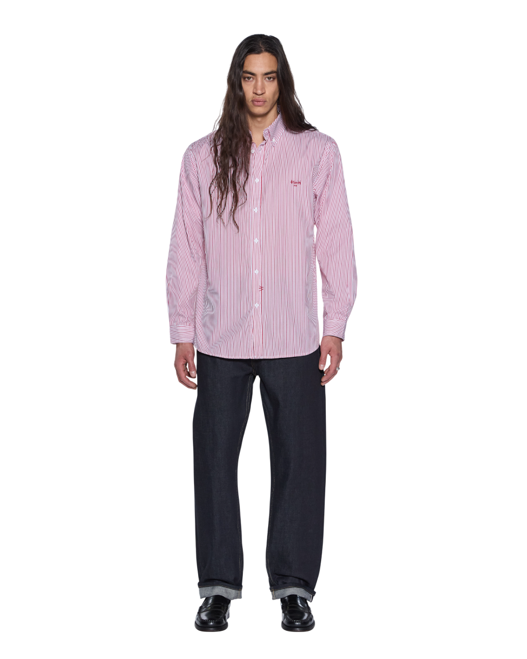 KADE LS SHIRT RED-WHITE - Image 2