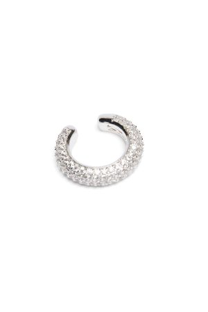KRYSTAL RIPPLE EAR CUFF SILVER