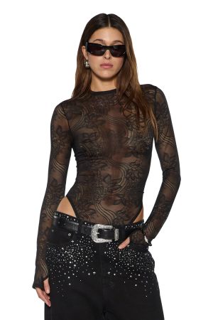 ADELE LS BODYSUIT BLACK LACE
