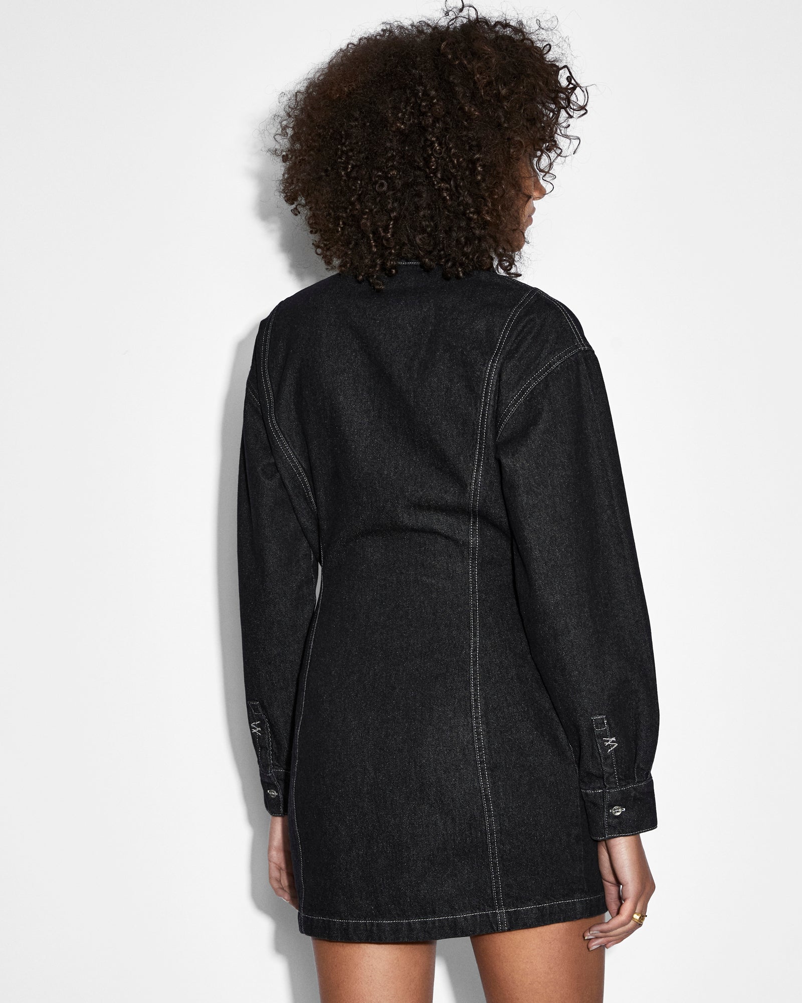 CUTOUT SHIRT DRESS MIDNIGHT - Image 3