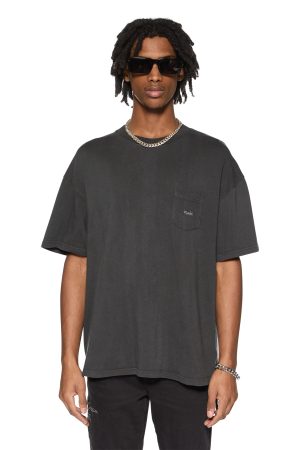 EST POCKET SS TEE OLD BLACK