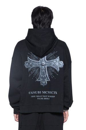 FALSE IDOLS EKCESS ZIP HOODIE JET BLACK