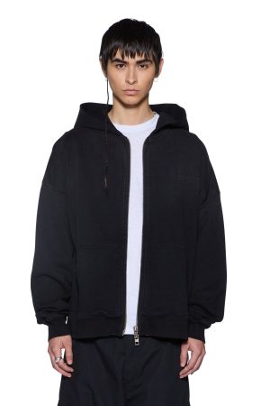 INTRUDER EKCESS ZIP HOODIE JET BLACK