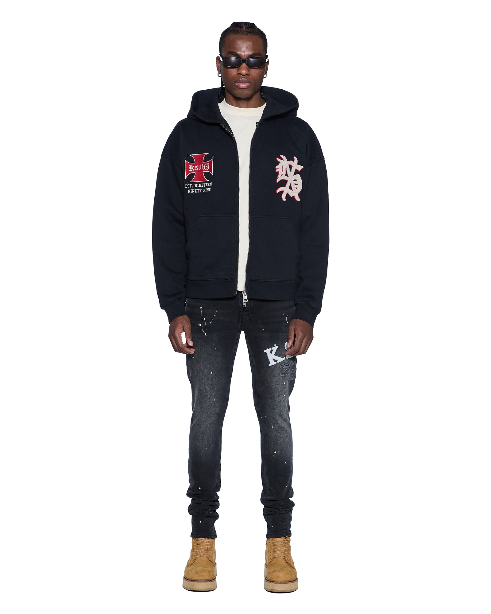 LEAGUE EKCESS ZIP HOODIE JET BLACK - Image 4