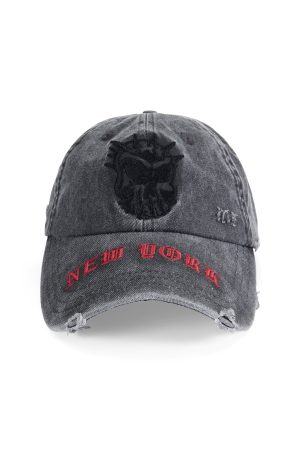NY SKULL CAP BLACK