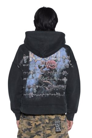 DEATH SNAKE HALEN ZIP HOODIE ASH