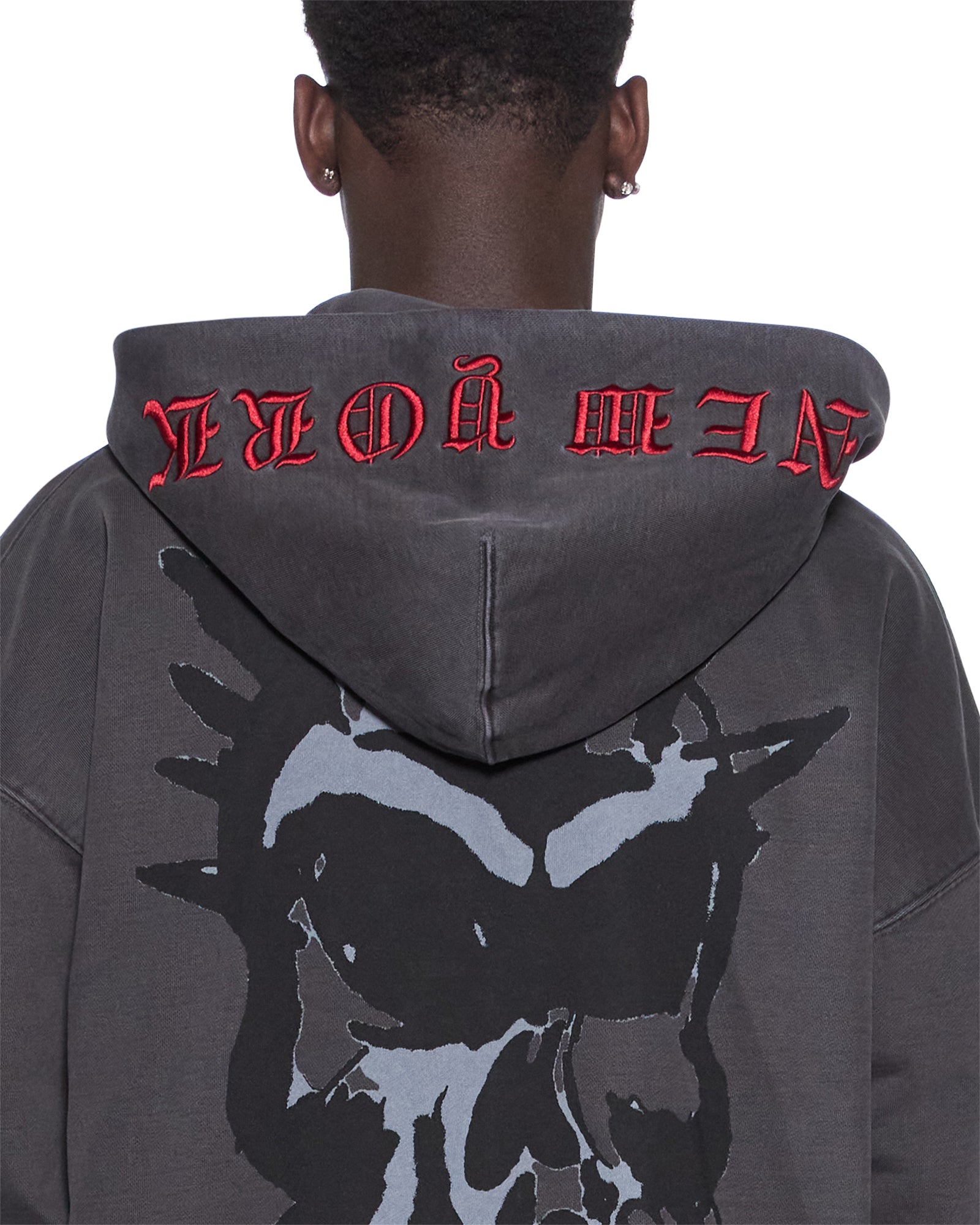 GRAFF EKCESS ZIP THRU HOODIE FADED BLACK - Image 4