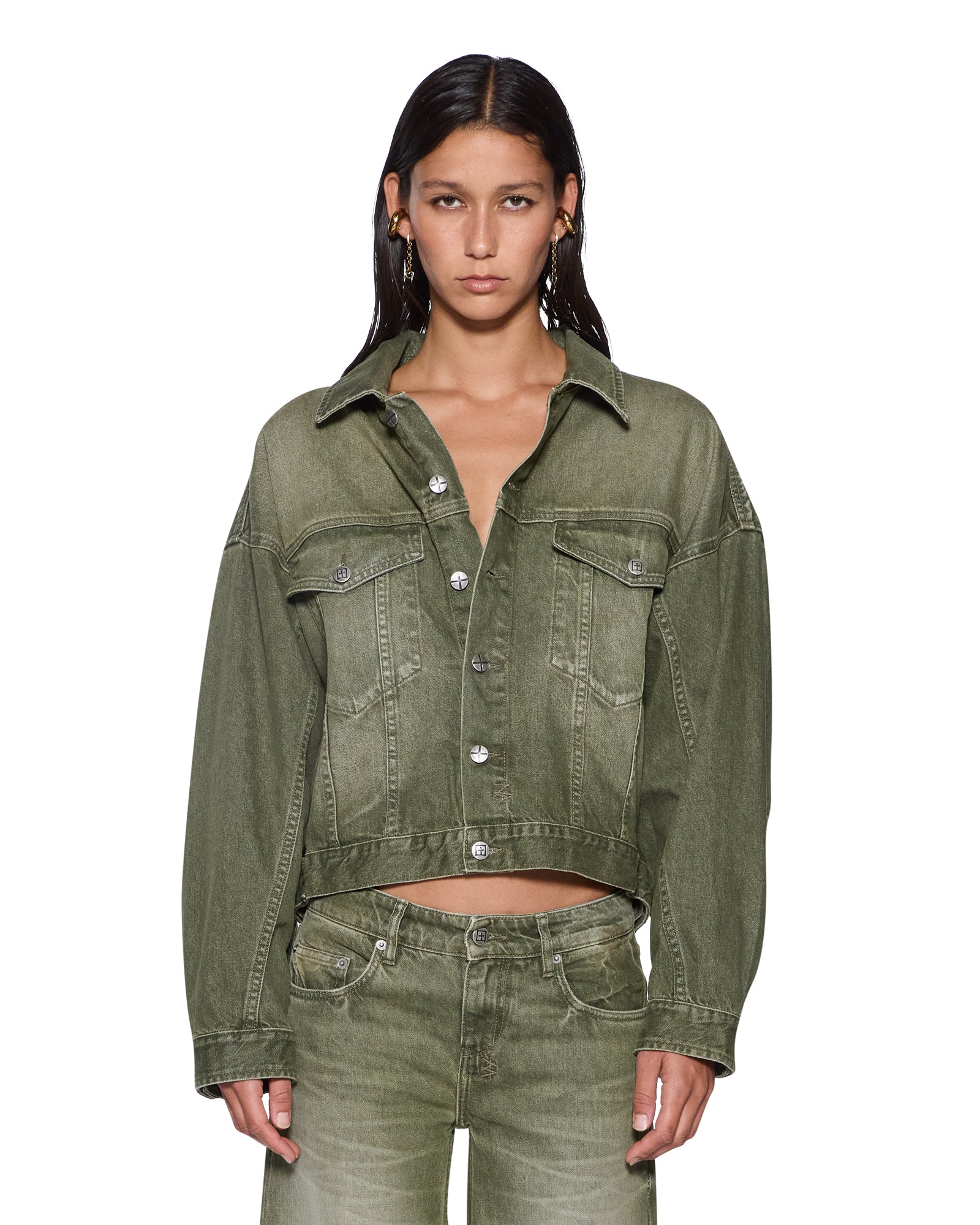 RELAX TRUCKER JACKET MILITANT GREEN