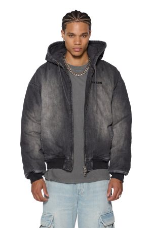 SLOUCH BOMBER JACKET FADED BLACK