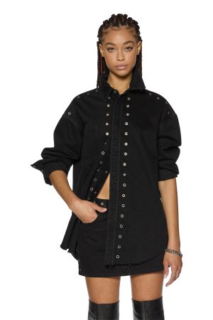 OVERSIZED LS SHIRT SPLIT VICE