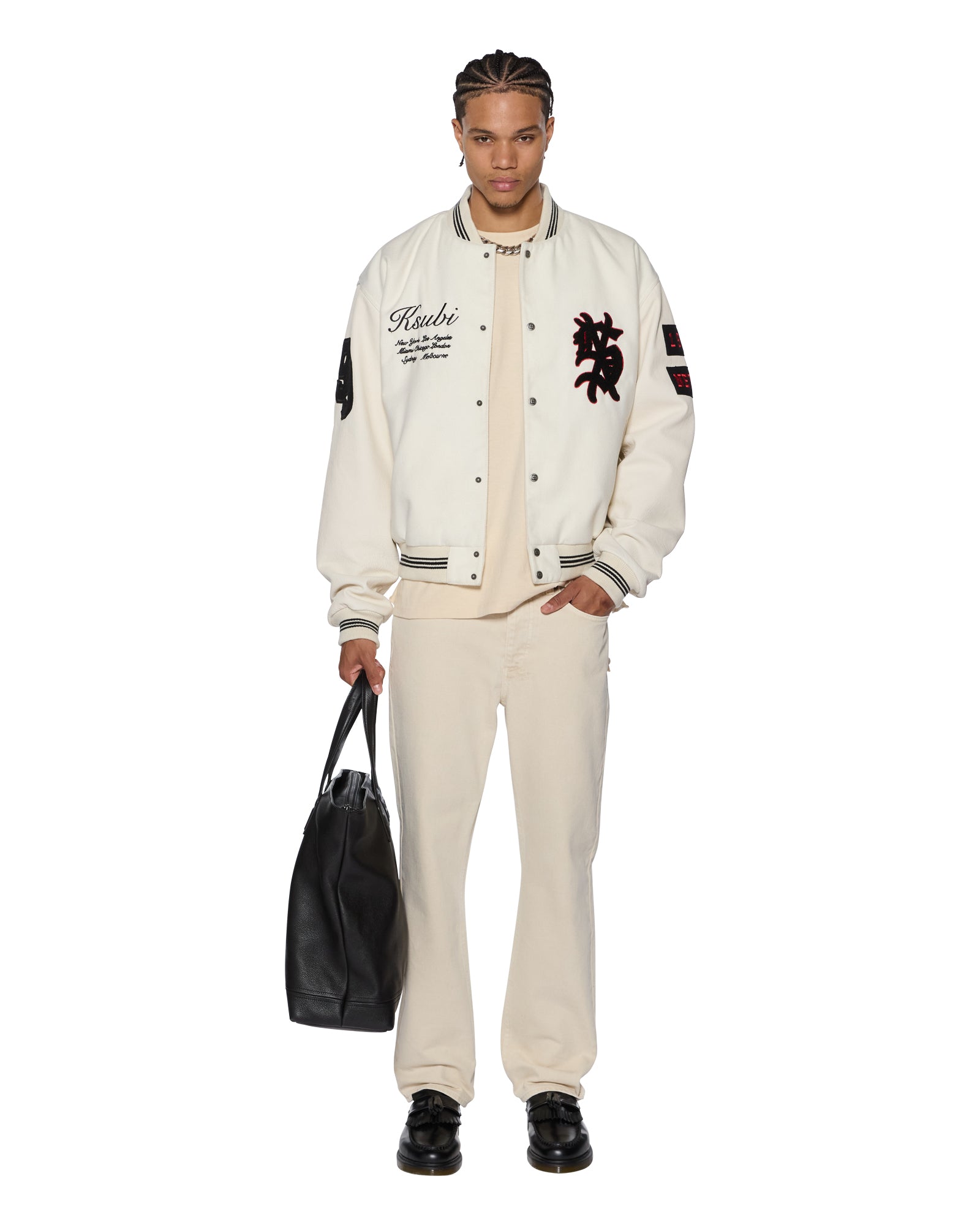 PLAYOFF VARSITY JACKET ECRU - Image 2