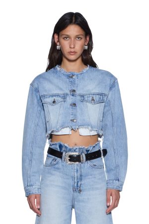 TORN OFF CROP TRUCKER VAPOUR