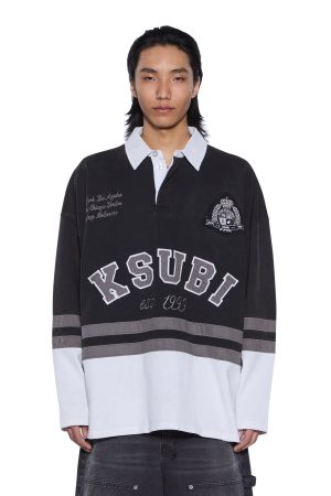 DUKE RUGBY LS JERSEY BLACK