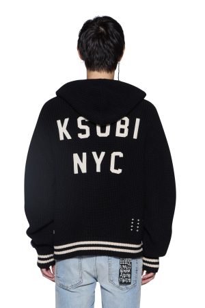 BOXER ZIP KNIT HOODIE MIDNIGHT