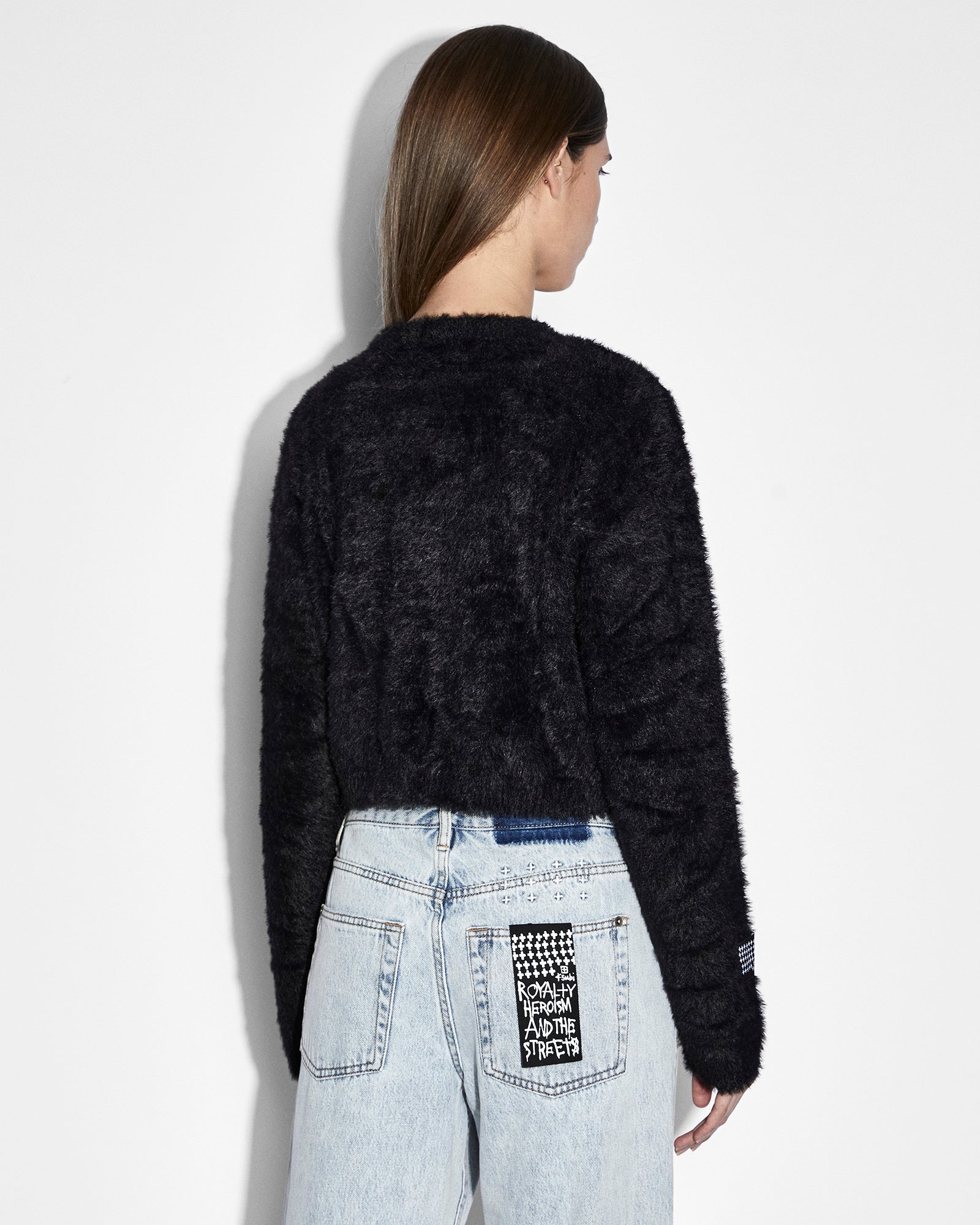 CROPPED SWEATER BLACK - Image 3
