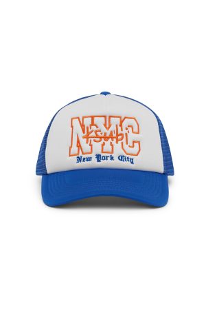 NYC AND THE STREETS TRUCKER CAP BLUE