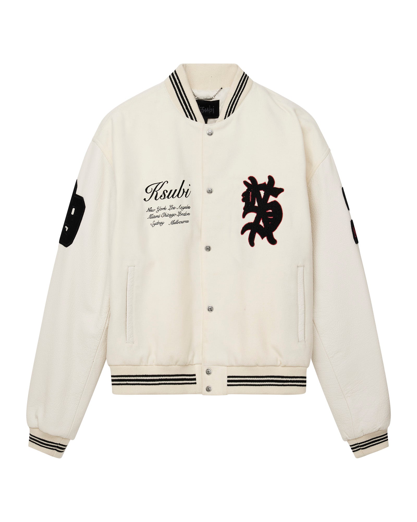 PLAYOFF VARSITY JACKET ECRU - Image 8