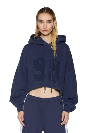 OH G HOODIE CROPPED INK BLUE