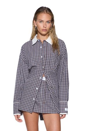 ASTRA LS SHIRT WHITE PLAID