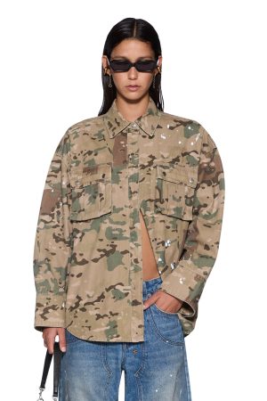 ASTRA CARGO LS SHIRT WOODLAND CAMO