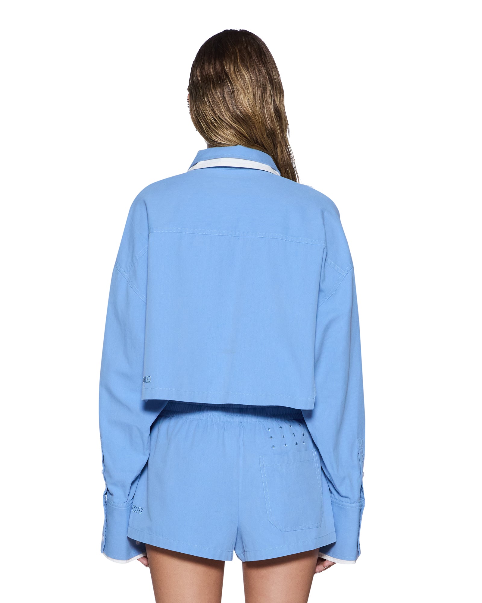 BALTER LS SHIRT BRIGHT BLUE/WHITE - Image 4