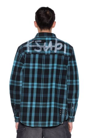 ROSEBOWL LS SHIRT 1999 BLUE CHECK
