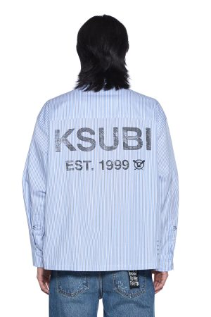 LANLEY LS SHIRT OCEAN STRIPE