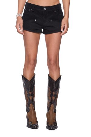 MICRO SHORT SALOON BLACK