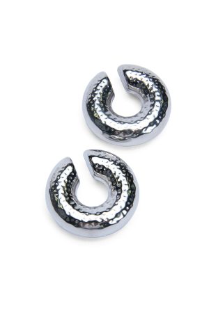 SILVER RIPPLE EAR CUFF