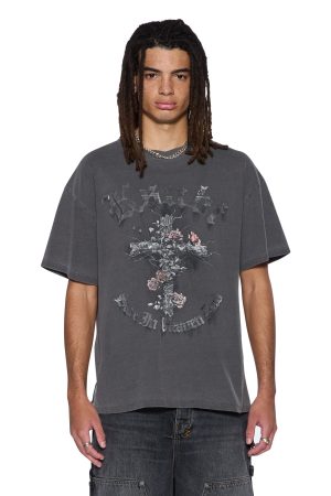 THORNED EKCESS SS TEE CHARCOAL