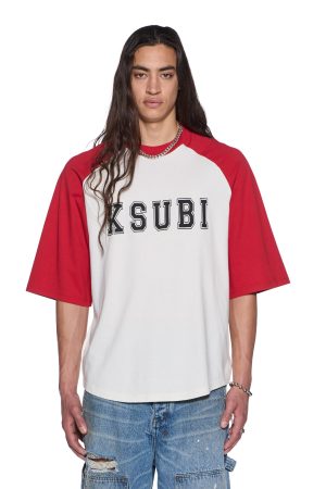 99 BIGGIE RAGLAN SS TEE RED