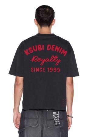 MEKANIK HALEN SS TEE CHARCOAL/RED
