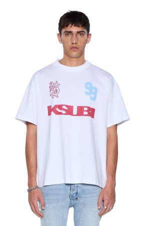 RUGGED EKCESS SS TEE WHITE/RED
