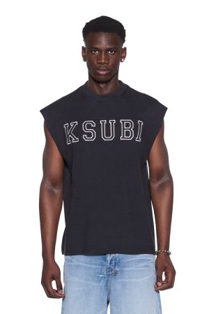 TOUCHDOWN EKCESS CUT OFF TANK JET BLACK