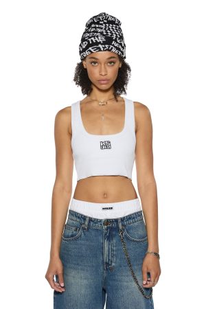 STACKED ORIGIN CROP WHITE