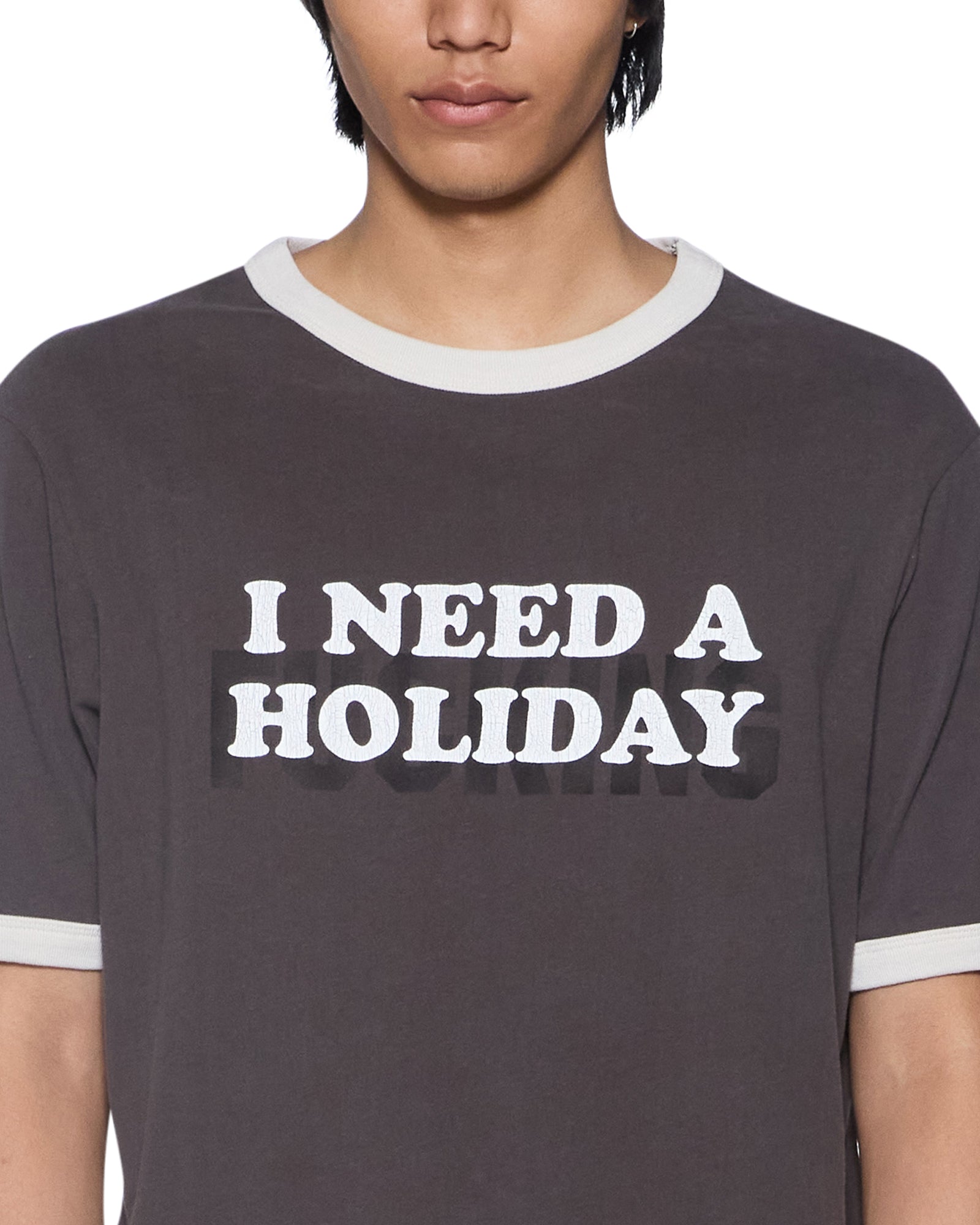 HOLIDAY RINGER SS TEE FADED BLACK - Image 3