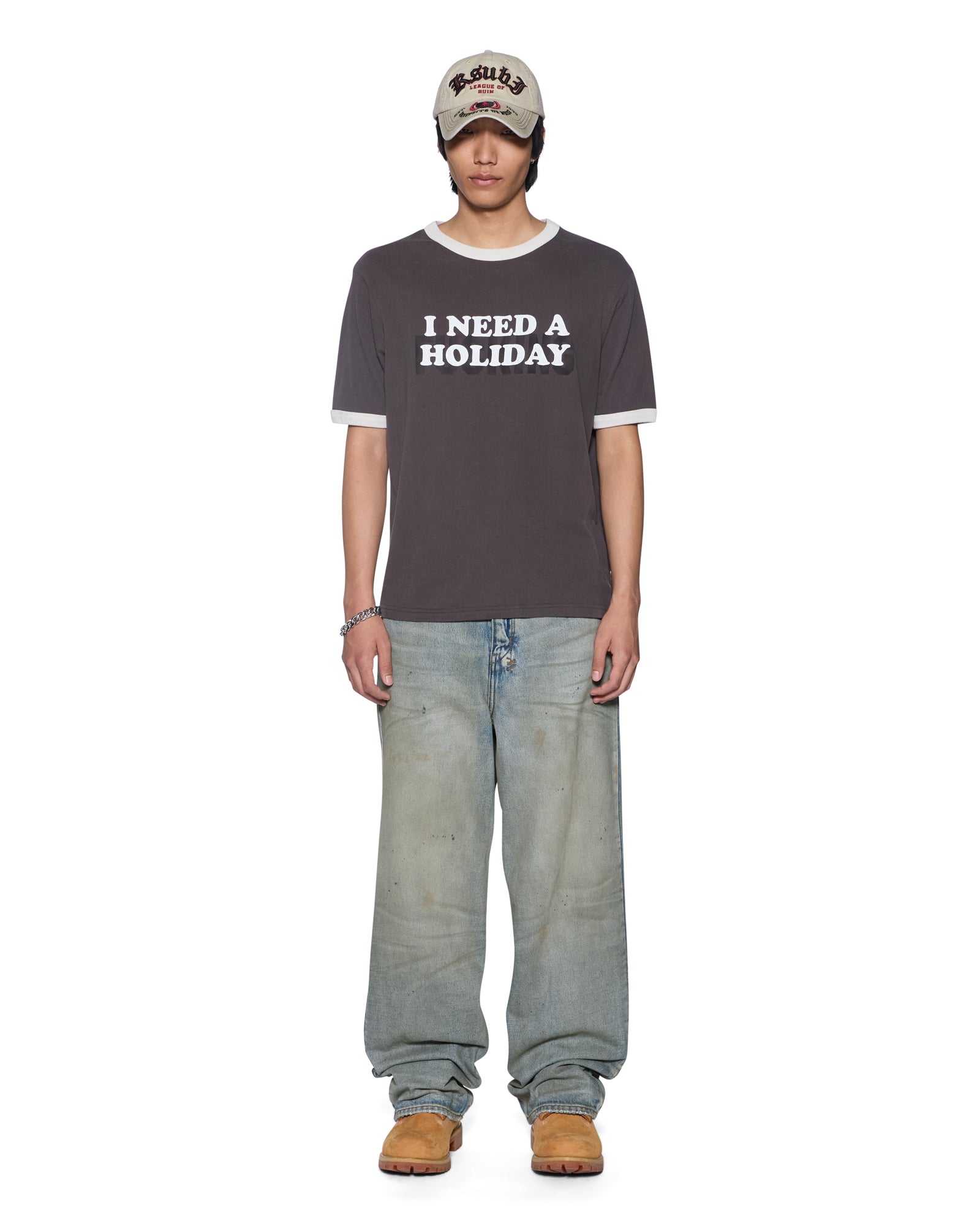 HOLIDAY RINGER SS TEE FADED BLACK - Image 2