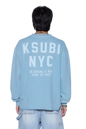 K-LOCK EKCESS LS TEE SUMMER BLUE