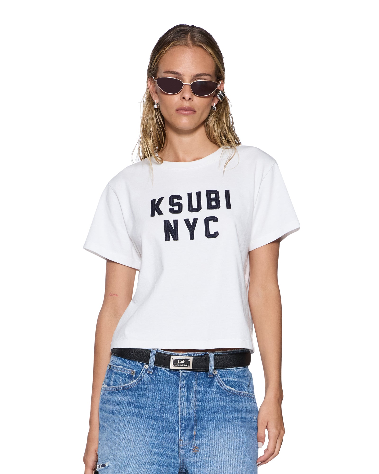 NYC SHRUNKEN SS TEE WHITE