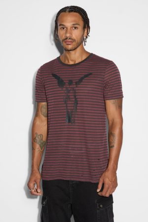 ANGEL SIOUX SS TEE RED STRIPE
