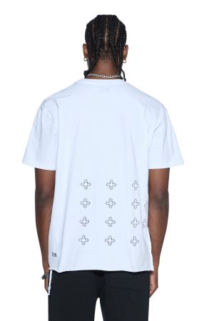 4X4 PAISE BIGGIE SS TEE WHITE BLACK