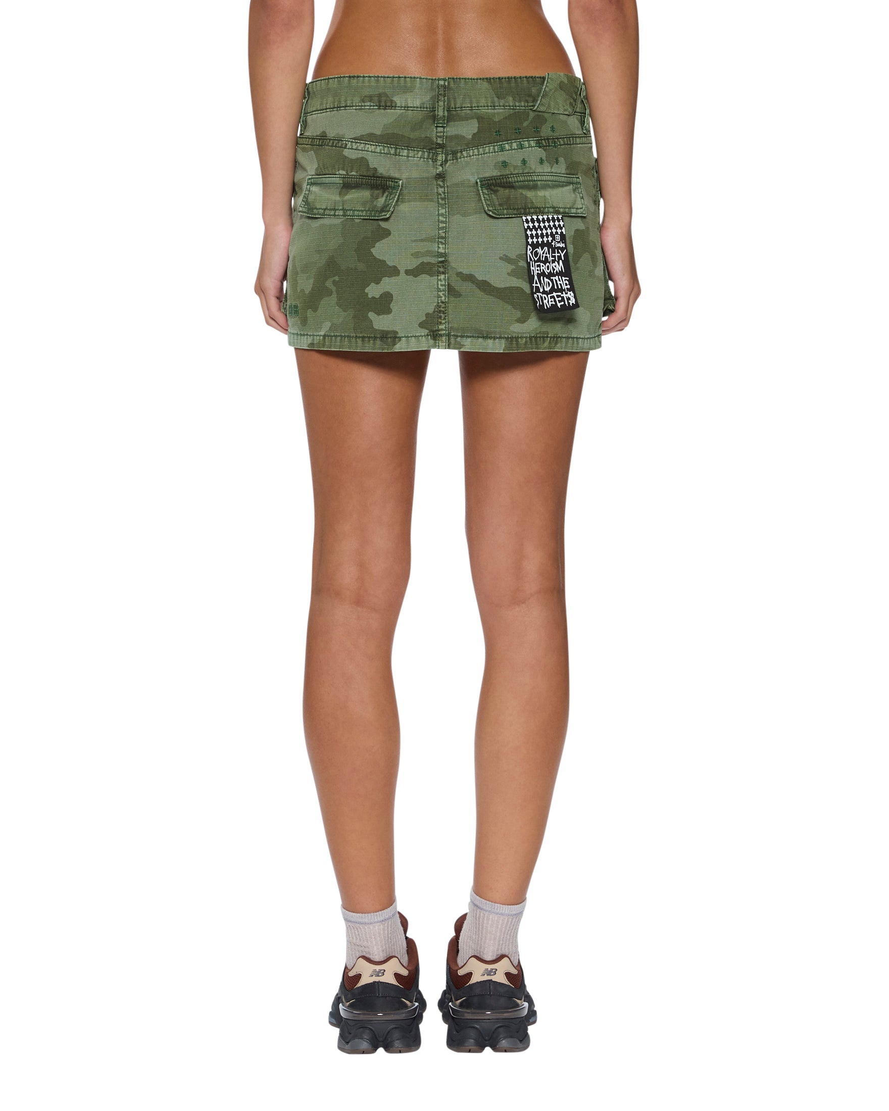 MICRO MINI CARGO SKIRT HASH CAMO - Image 4