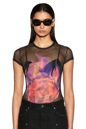 ABLAZE MESH SS TEE BLACK