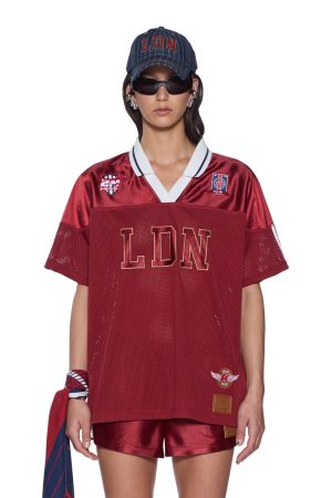 LDN BOYFRIEND SS JERSEY GARNET
