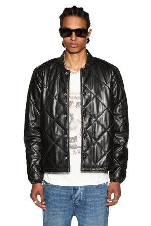 ECLIPSE QUILTED BOMBER BLACK