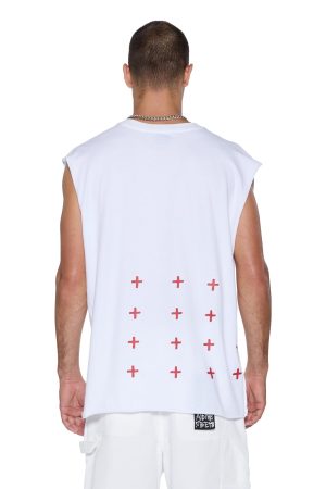 KINGDOM CUT OFF BIGGIE TEE WHITE