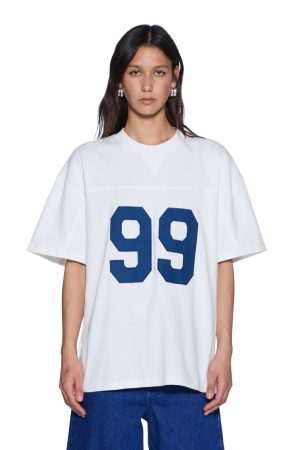 99 JERSEY BOYFRIEND SS TEE VINTAGE WHITE
