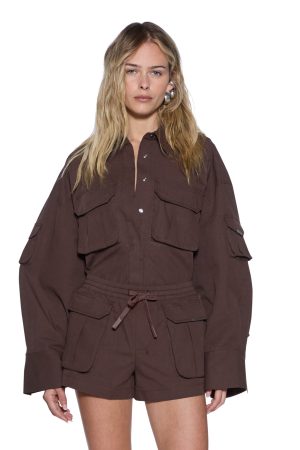 ASTRA LS CARGO SHIRT CHOCOLATE