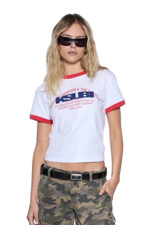 VARSITY SHRUNKEN SS TEE WHITE