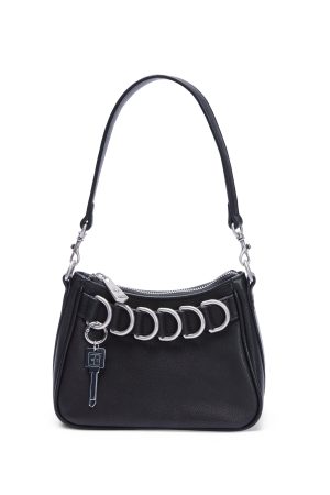 TRASH BAG MINI BLACK LEATHER